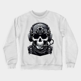 Tactical Skull Dominance Tee: Where Strength Meets Edgy Elegance Crewneck Sweatshirt